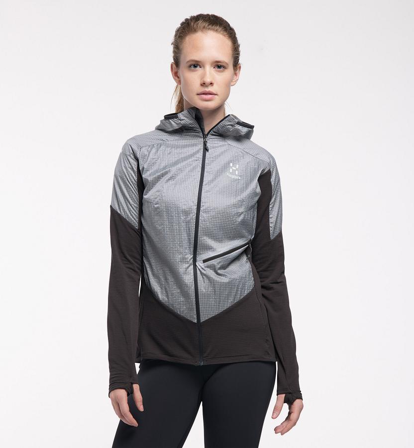 Haglöfs Womens L.I.M Hybrid Fleece Black Grey New Zealand 96370QFIJ